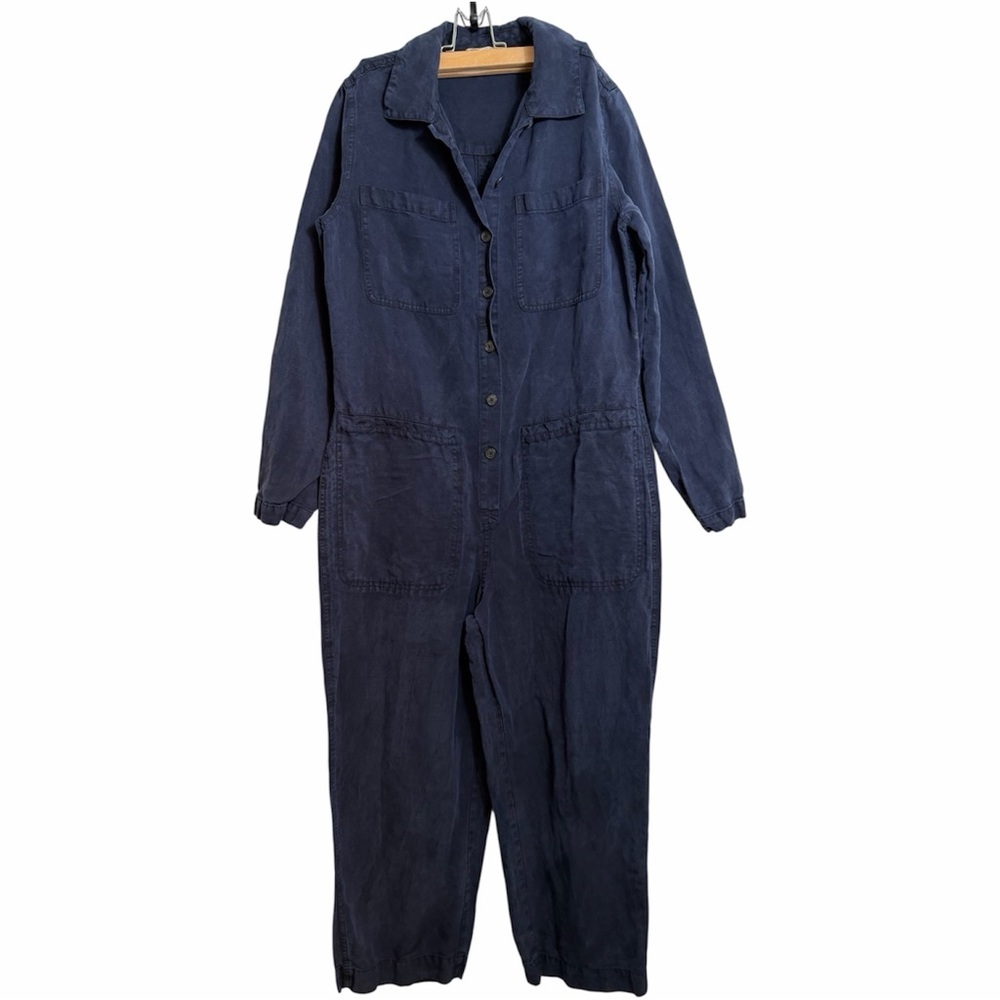 Marine Layer Navy Blue Button-Up Jumpsuit - Picture 2 of 6